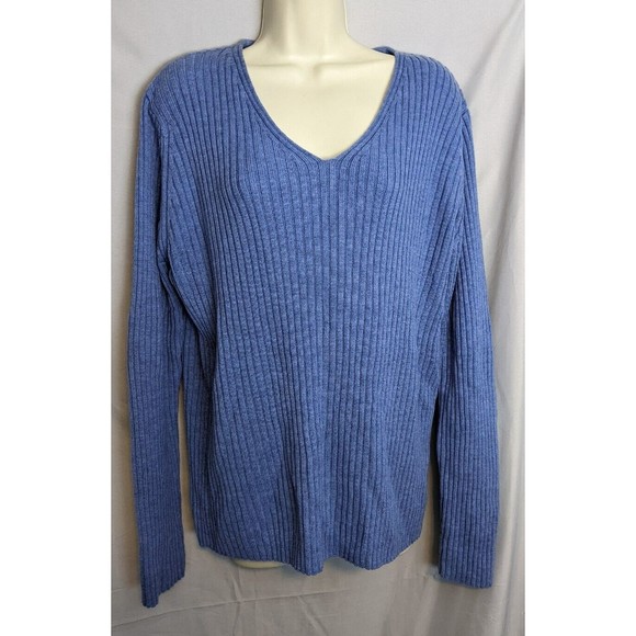 L.L. Bean Sweaters - L. L. Bean WOOLMARK 100% Merino Wool Womens Sweater Sz Medium Blue Pure New Wool